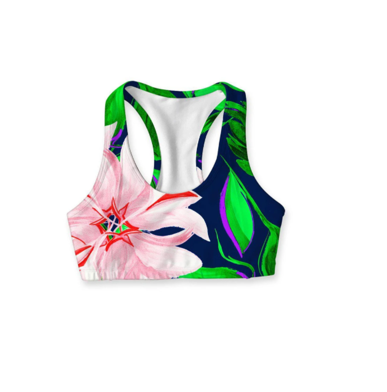 2 Pcs Women Colorful Printed Leggings & Raceback Sports Yoga Bra Yoga Outfit Sets Manufacturer