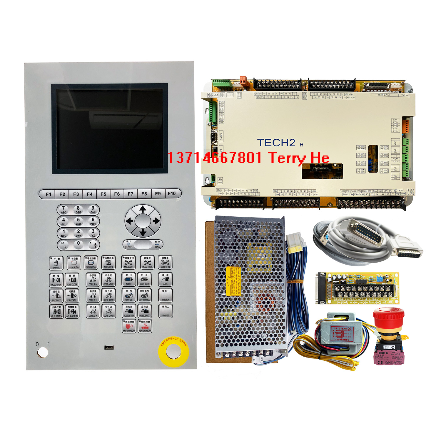 Новый и оригинальный TECHMATION TECH2 TECH2H TECH2S + HMI-Q8 панель полный комплект система контроля доступа/PLC для машины для литья под давлением