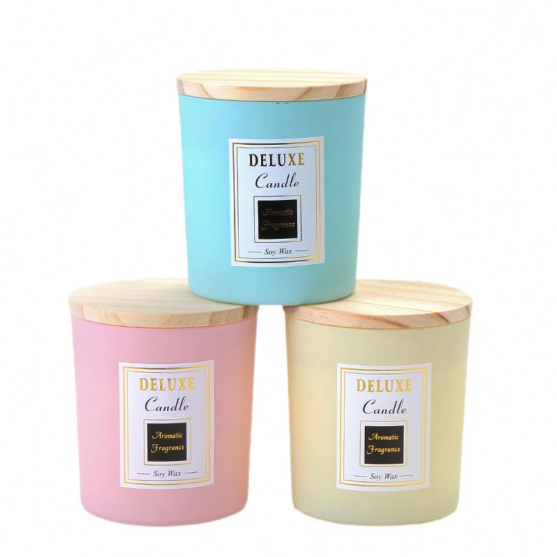 wholesale machine blown clear glass candle jar with high quality