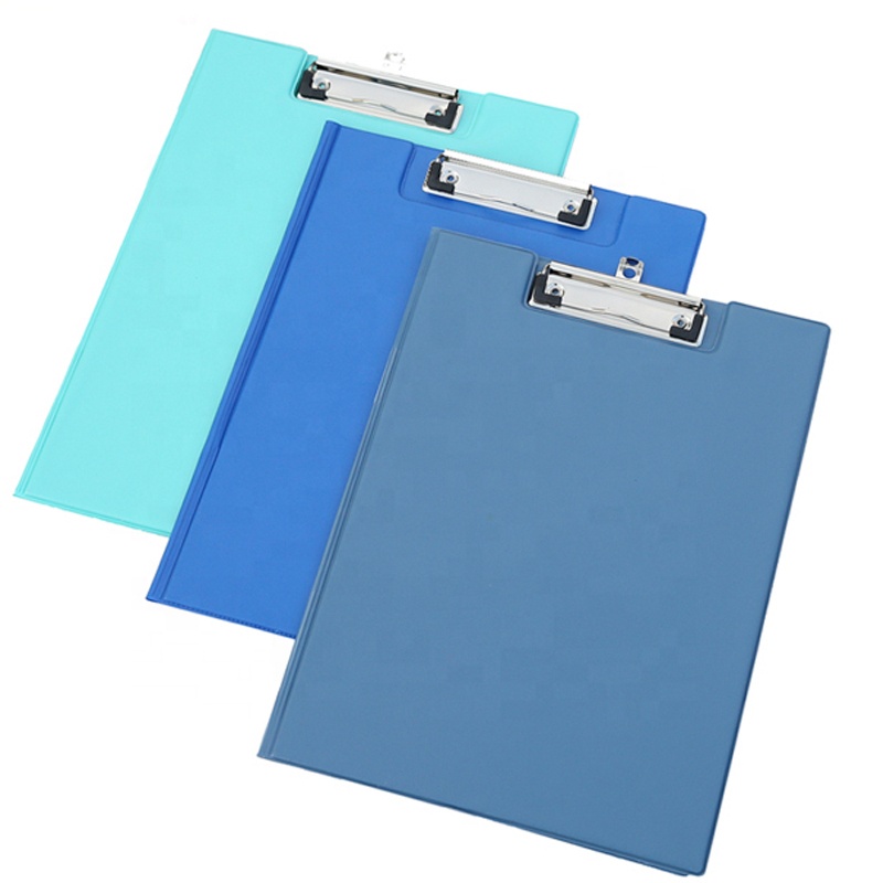 Customizable cover and Logo clipboard folder A4 size thickness PP or Pvc plastic storage collapsible clipboard