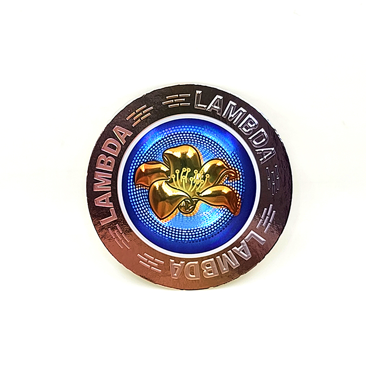 Packaging Custom Thin Self Adhesive Made 3d Lens Embossing Label For Packing