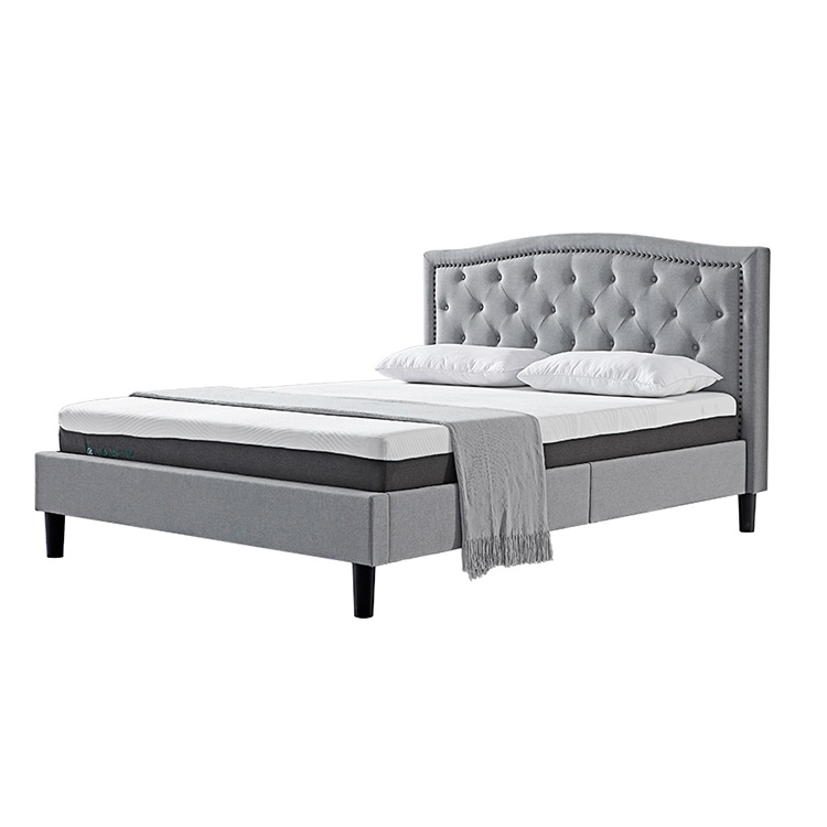 Hong Kong style polyester fabrics luxury bed king size bed bedroom furniture