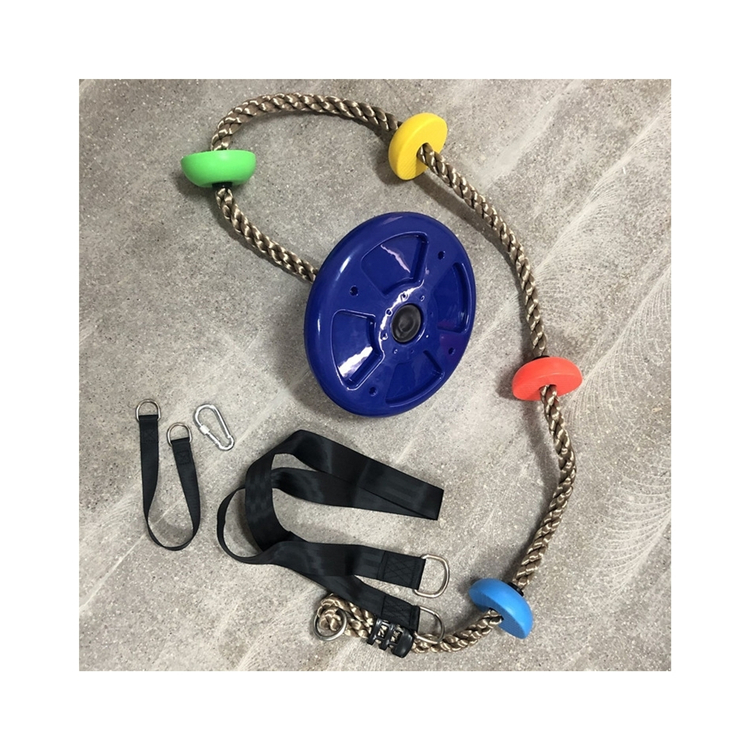 Hot Sale Children Outdoor Playground Climbing Rope Ladders Swing Disc Swing Seat With Platforms