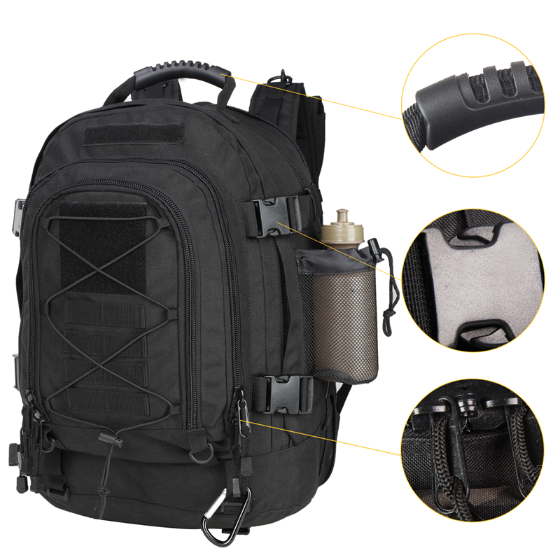 2021 OEM 39L-60L Larger capacity waterproof black tactical military backpack bag