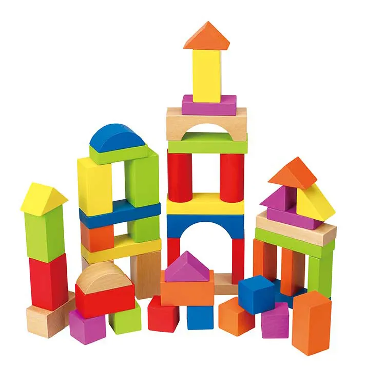 Wooden Cylinder Blocks Toy,Custom High Quality Wooden House Toy