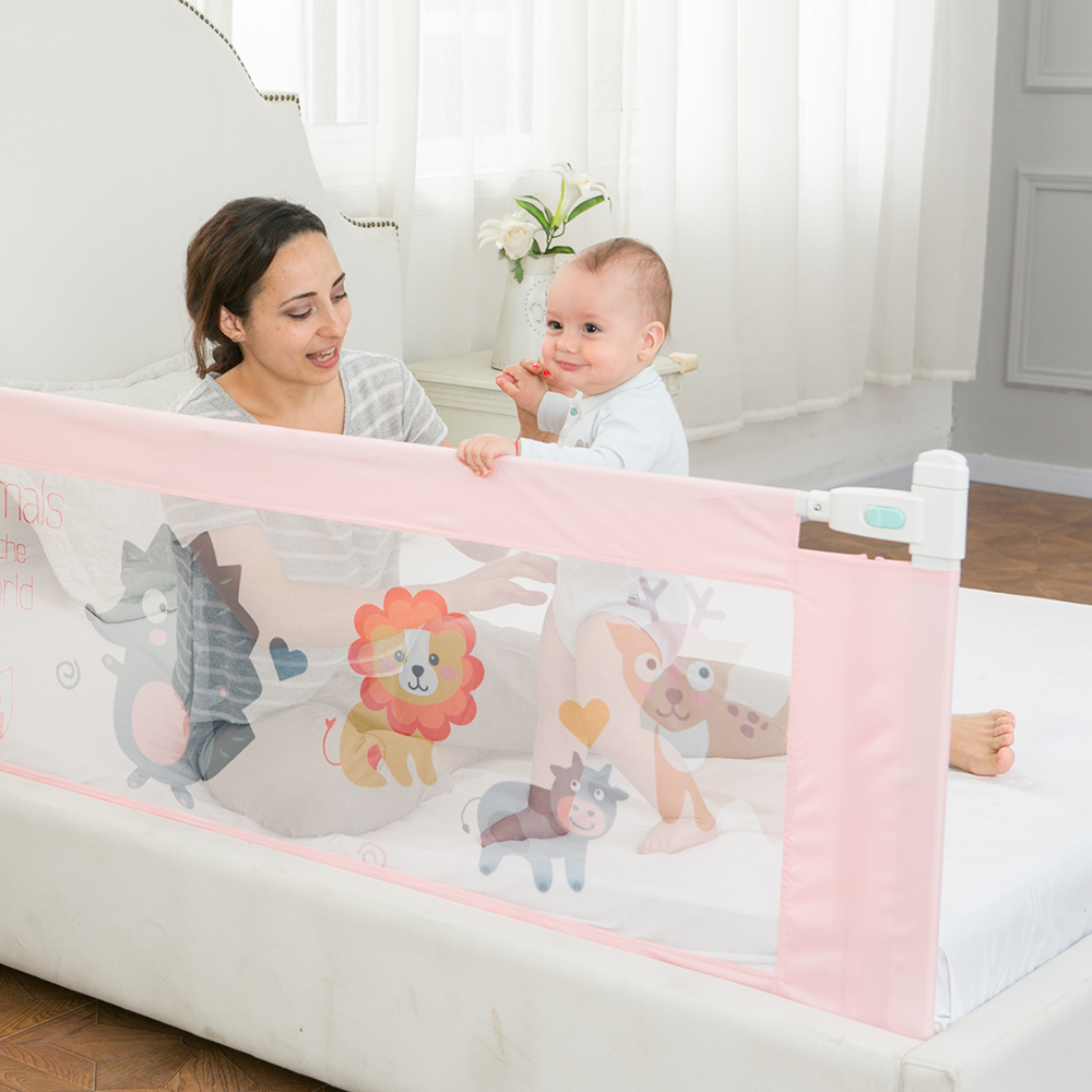 Wholesale adjustable friendly crib guards fence custom acceptable safety baby bed rail