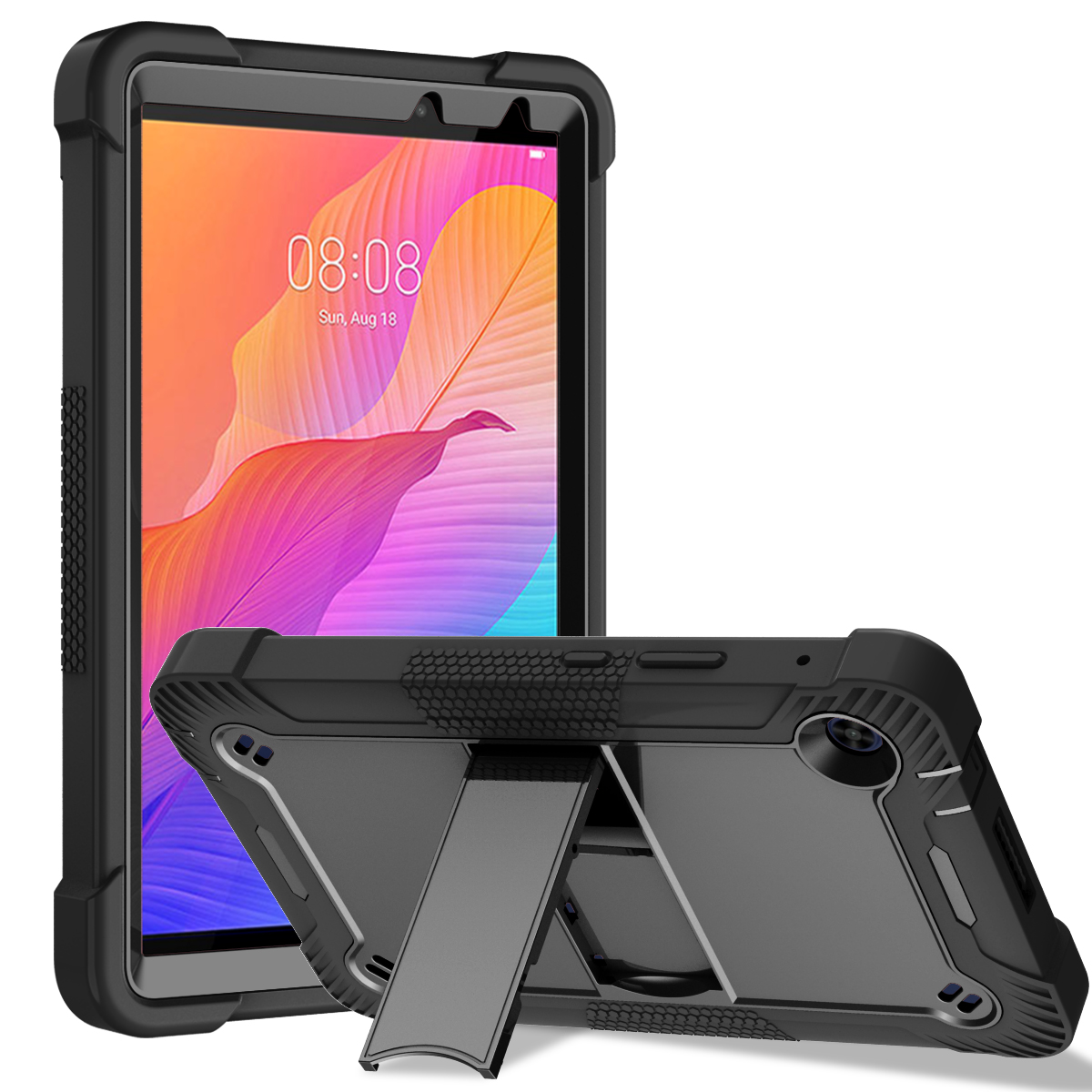 Чехол для планшета Huawei MatePad T8 8,0 дюйма полноразмерный противоударный Гибридный сверхпрочный прочный Чехол со встроенной подставкой