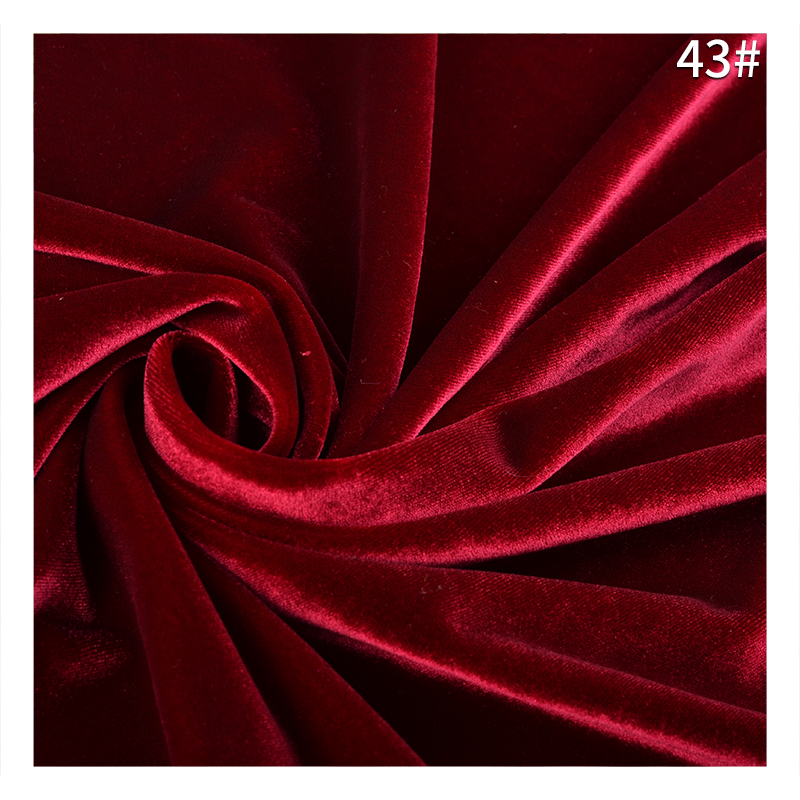 Korean fleece Silk Velvet fabric for clothes 310GSM Polyester Spandex fabric textiles for casual suiting dress garment