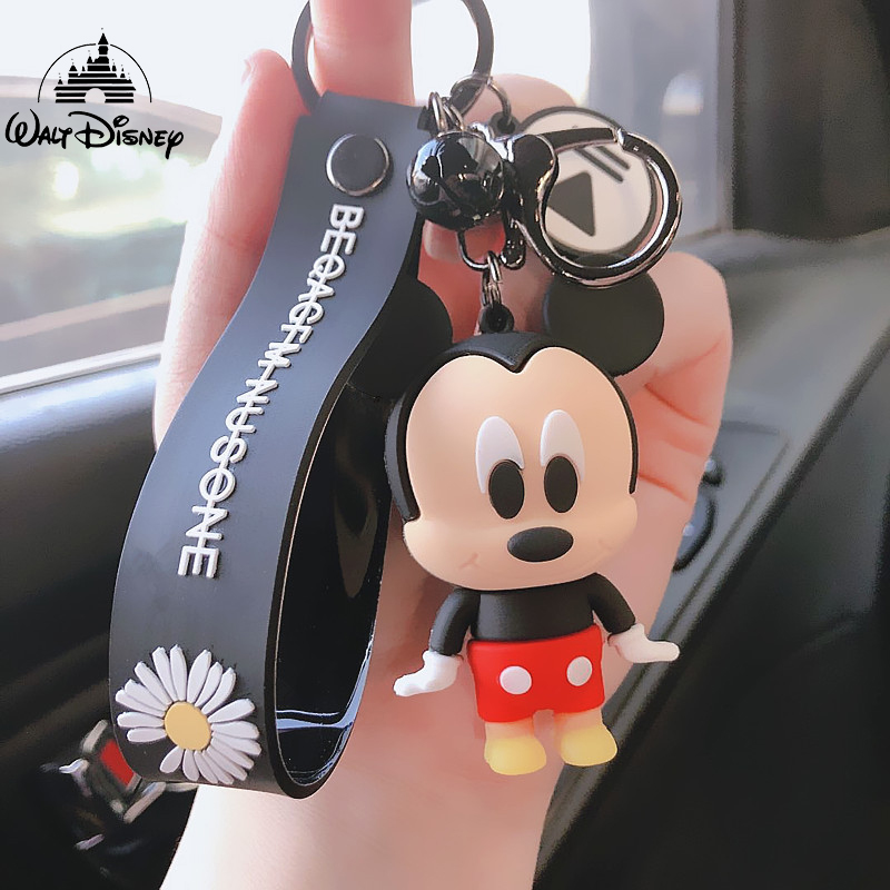 Stitch Winni Mickey Mouse Keychains Cute Cartoon Baby Boy Girl KeyRings Women Lovely Bag Key Chain Monster Accessories
