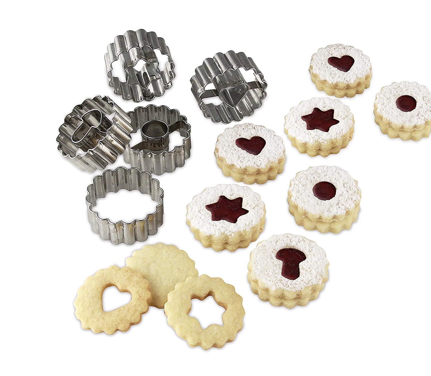 Рождественский пресс для печенья Linzer, пресс для печенья из нержавеющей стали