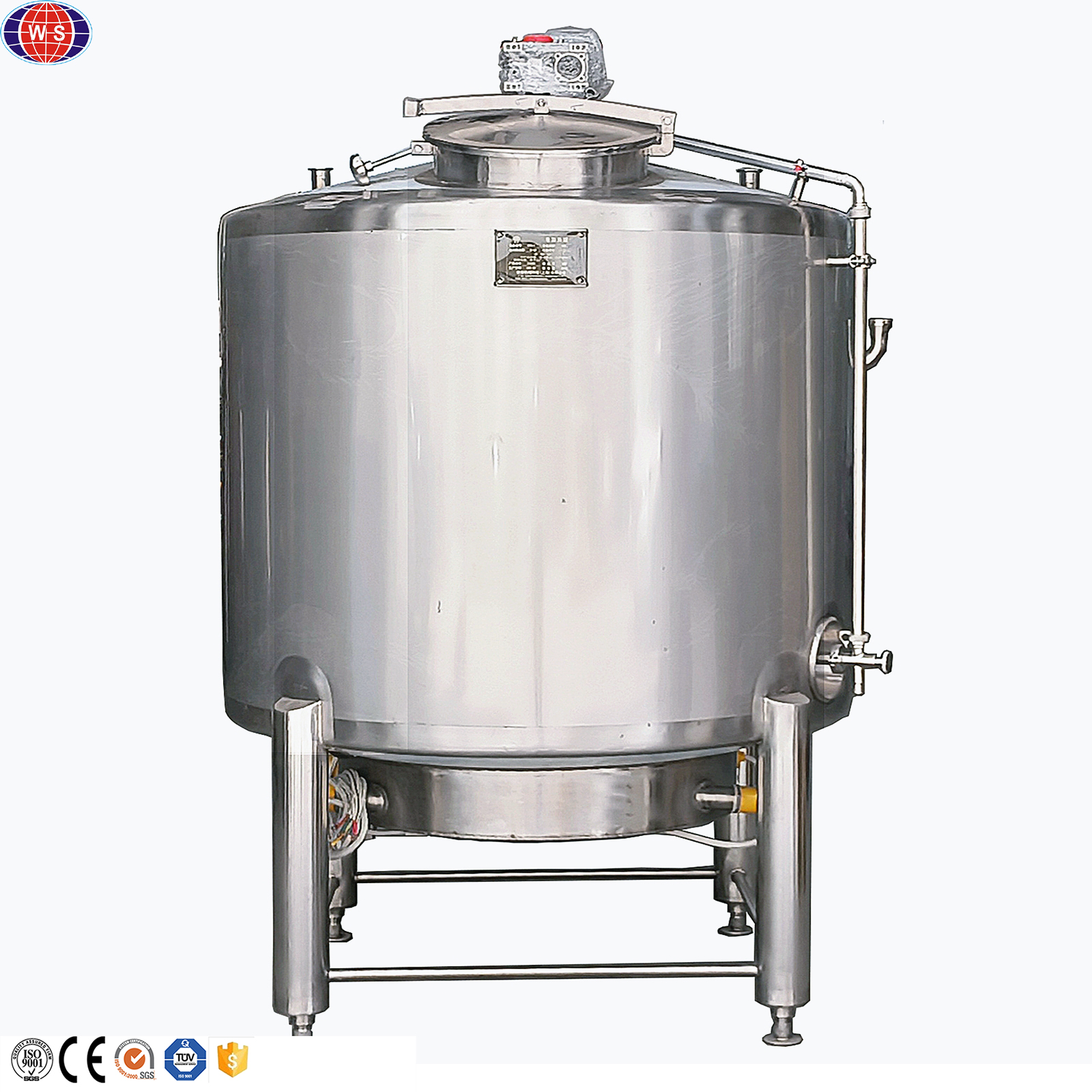 Высокое качество 300-5000l нержавеющая сталь Электрический нагревательный смесительный бак с резервуаром с мешалкой