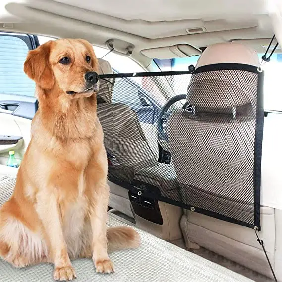 Car Dog Barrier for Dog Car Protection Pet Safety Portable Pet Net Barrier Mesh 115cm * 62cm