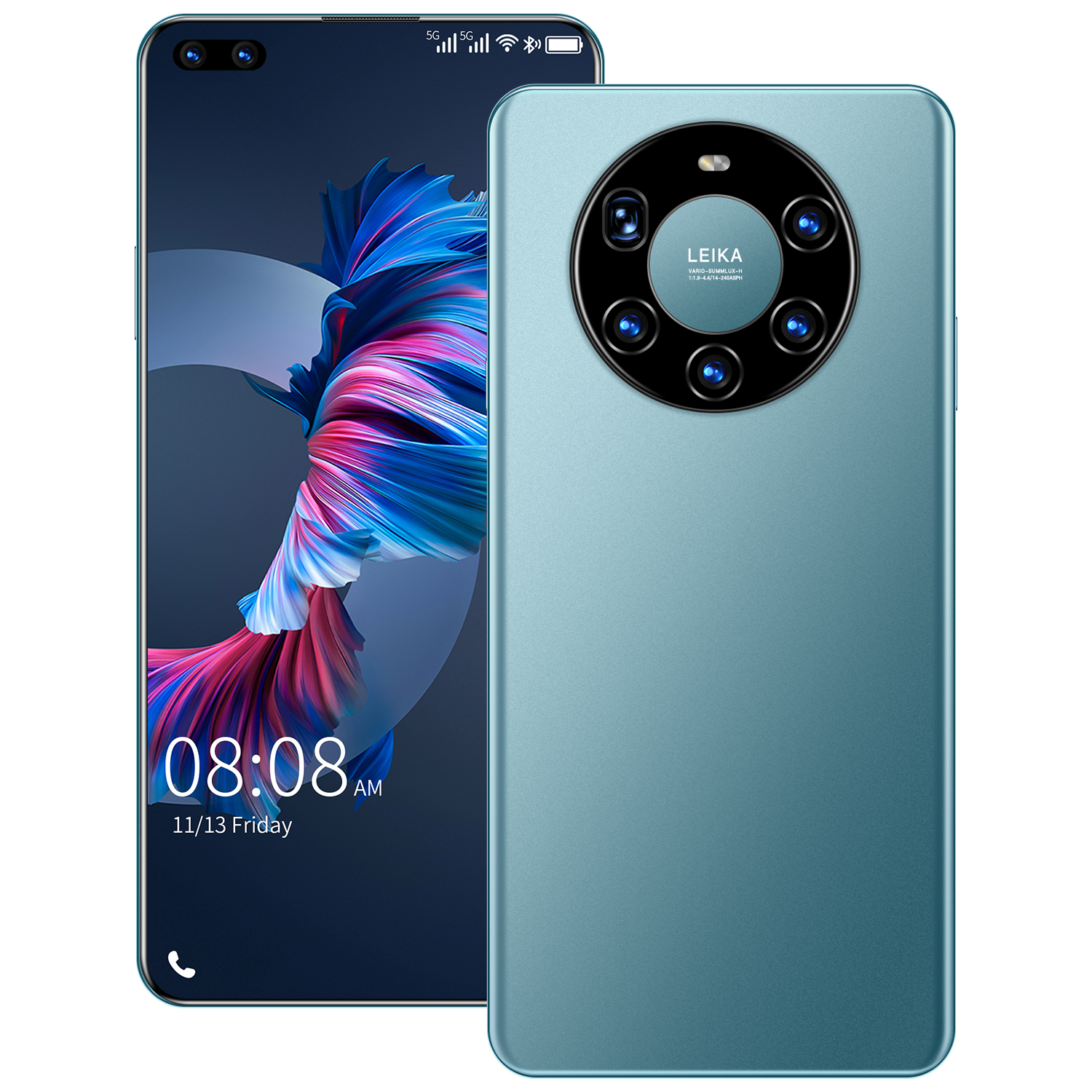 Мобильный телефон Mate45Pro + 7,2 дюймов 6000 мА/ч, 12/512 ГБ полноэкранный смартфон двух сим-карт, c операционной системой андроид уход за кожей лица распознавание пальца мобильного телефона