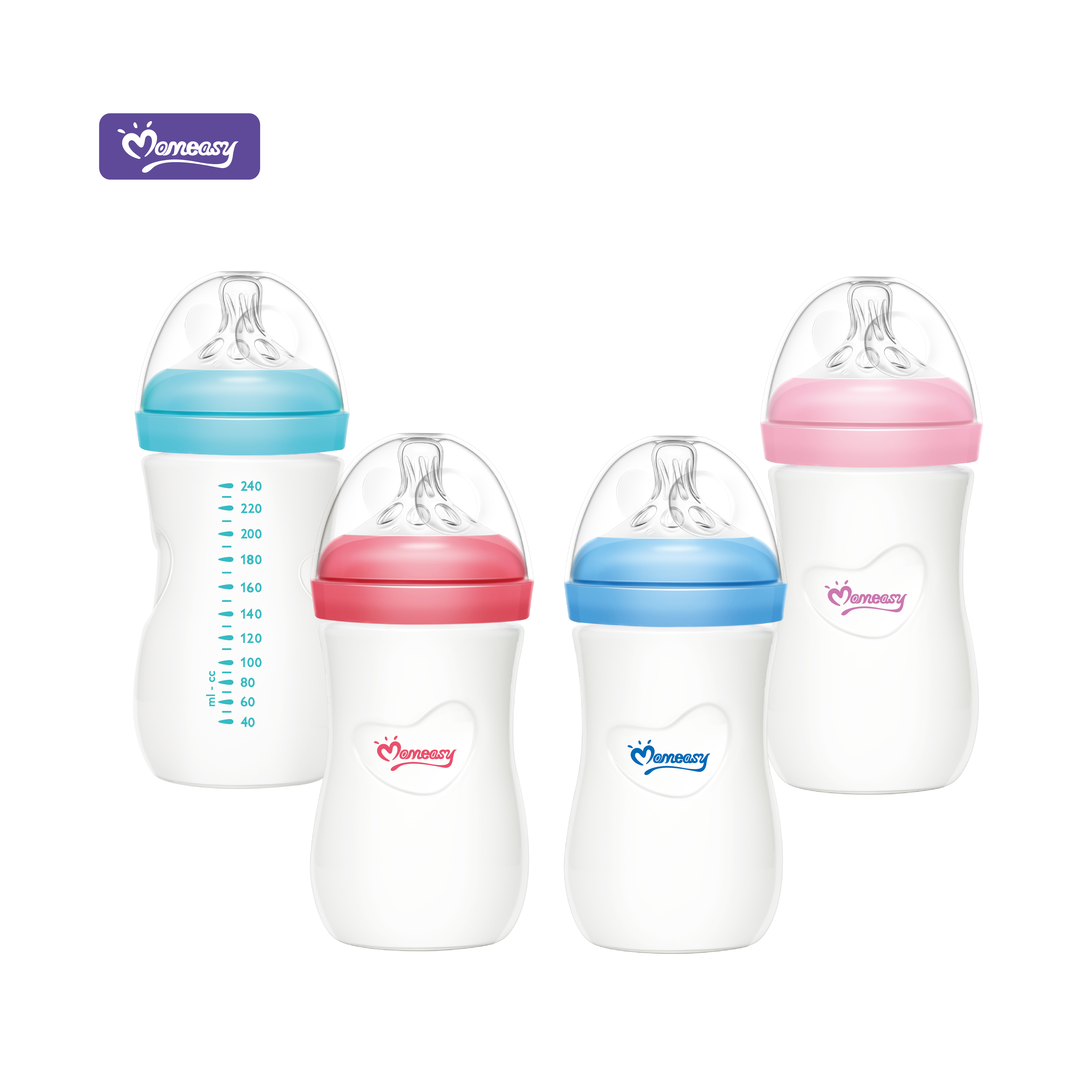 Оптовая продажа, лучшая Экологичная стеклянная бутылка Momeasy для кормления младенцев, 240 мл