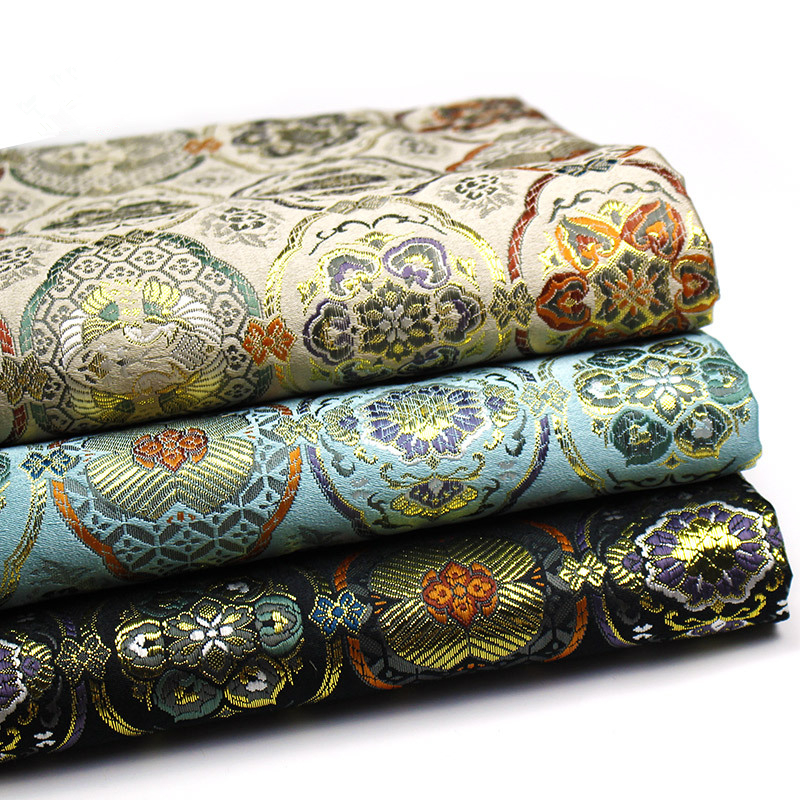 Japanese Style Newest Washable Fabric Metallic Qualified Brocade Fabric for Home Textile Qipao