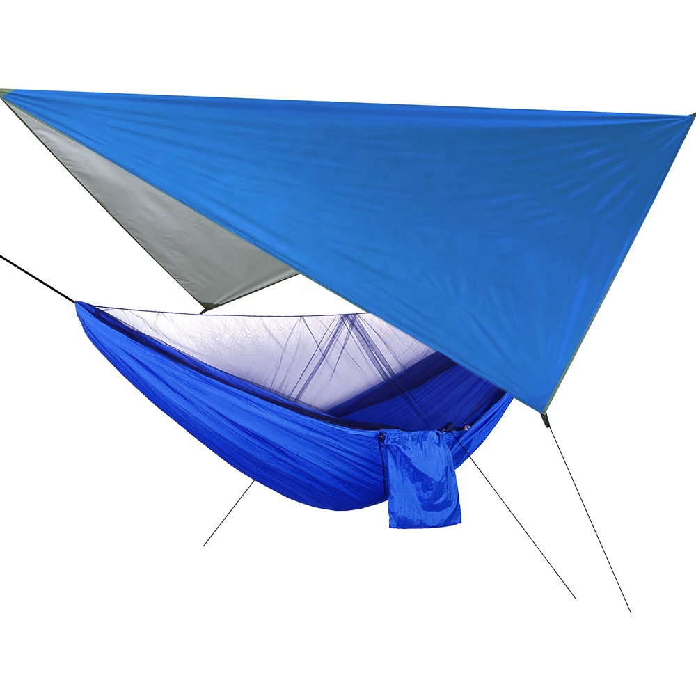 Camping Hammock with Bug Net and Rain Fly Canopy Hammock Swing for Outdoor Backpacking Hiking