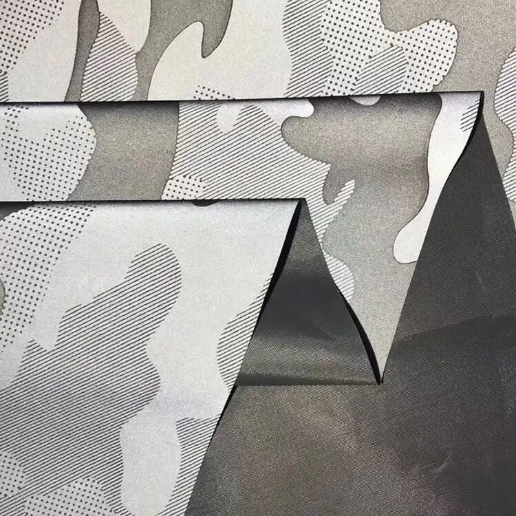 Hot Sell Camouflage Print Polyester Reflective Fabric