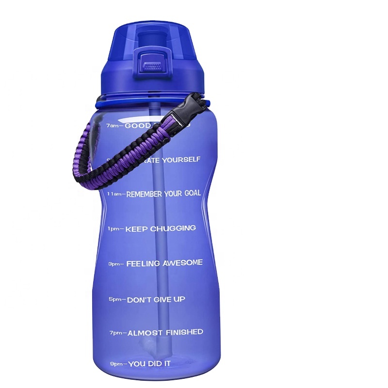 Роскошная бутылка для воды из тритана, 128 унций, Bpa, Спортивная Мотивационная большая бутылка для воды на полгаллона с широким горлышком и соломенной крышкой