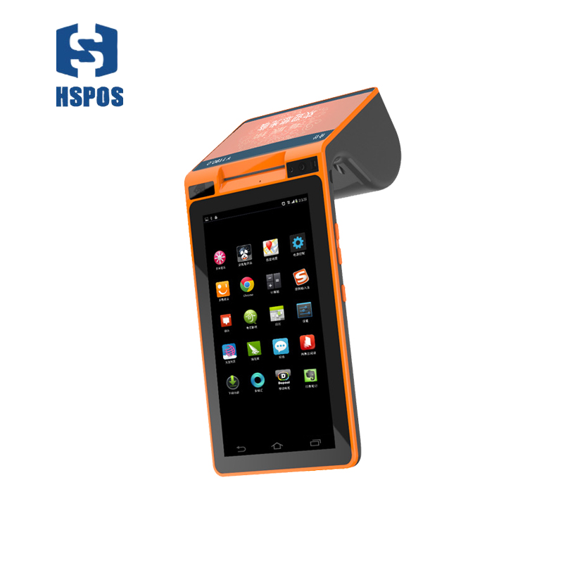 Недорогой 7-дюймовый портативный POS Android pos-терминал с 58 mm Термальный чековый принтер для доставки еды
