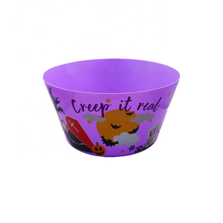 New Scene Customized Color Plastic Halloween Candy Bowl in Design