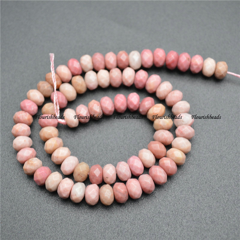 5x8 мм натуральный граненый розовый Rhodochrosite Драгоценный Камень Rondelle Spacer камень DIY свободные бусины для изготовления ювелирных изделий