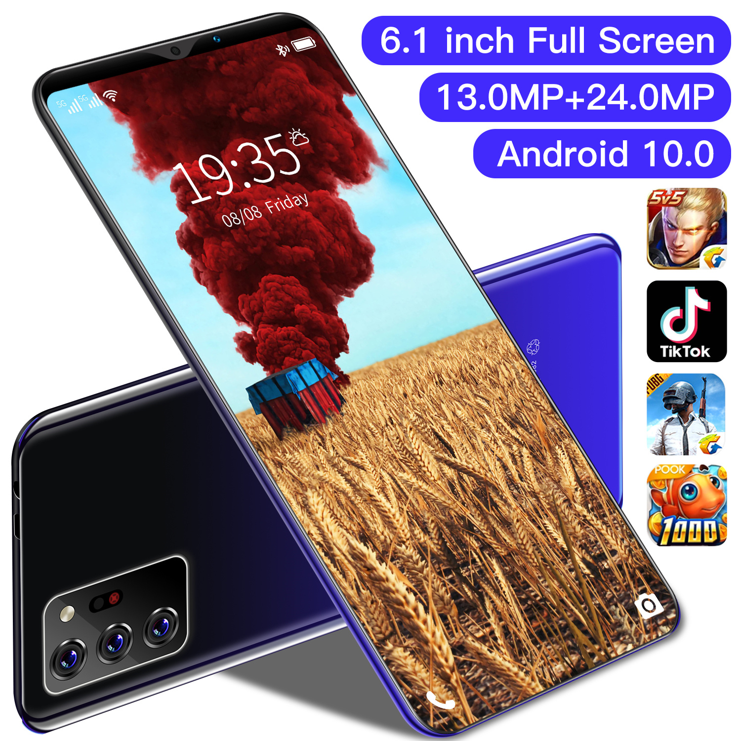Note30 plus Большой экран 6,1 дюймов большая память новейший Глобальный разблокировка по лицу мобильный телефон 10 ядер дешевый сотовый телефон