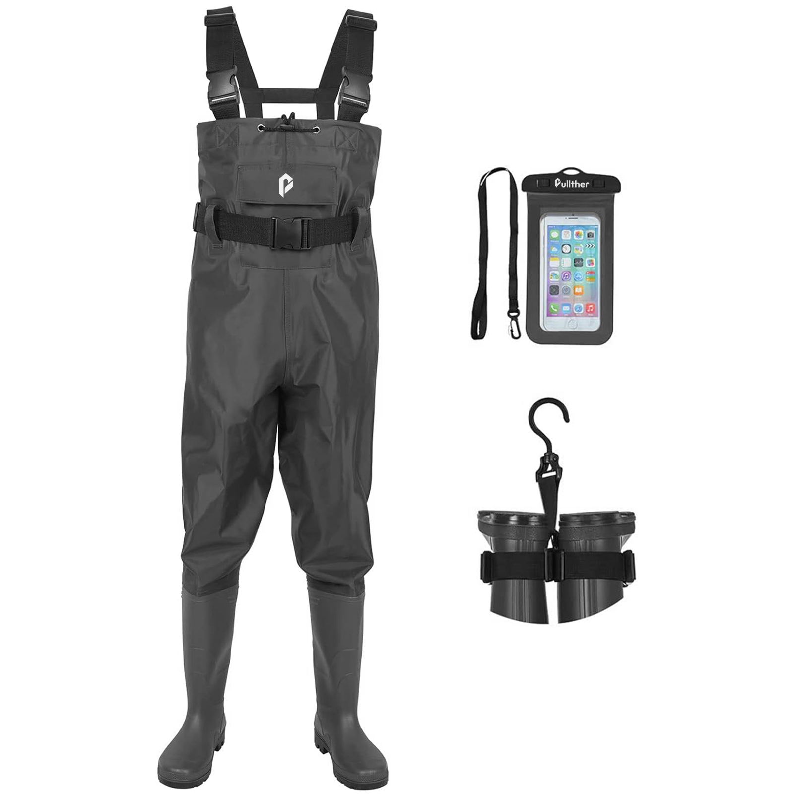 Customized nylon PVC waterproof strap boots high chest jumpsuit fly fishing