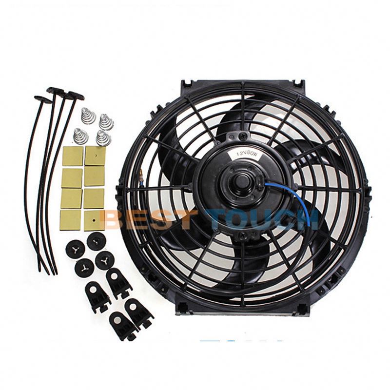 Автомобиля 12V 24V 7 ''9'' 10 ''12" 14 "16'' 80 Вт 120 прямые универсальный вентилятор радиатора