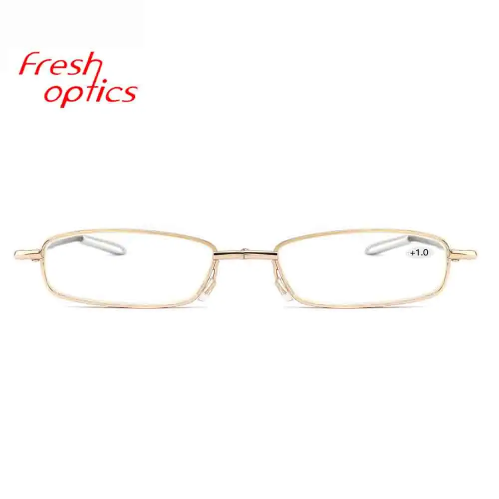 2022 hot selling folding easy to carry metal frame glass lens presbyopic reading glasses