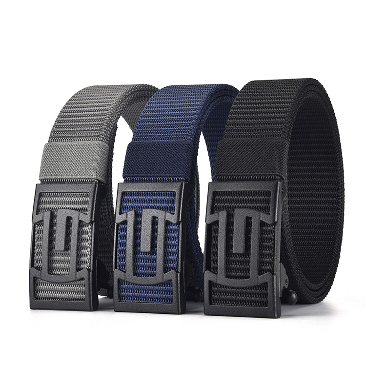 Professional manufacture custom Canvas belt good quality men's automatic buckle belt