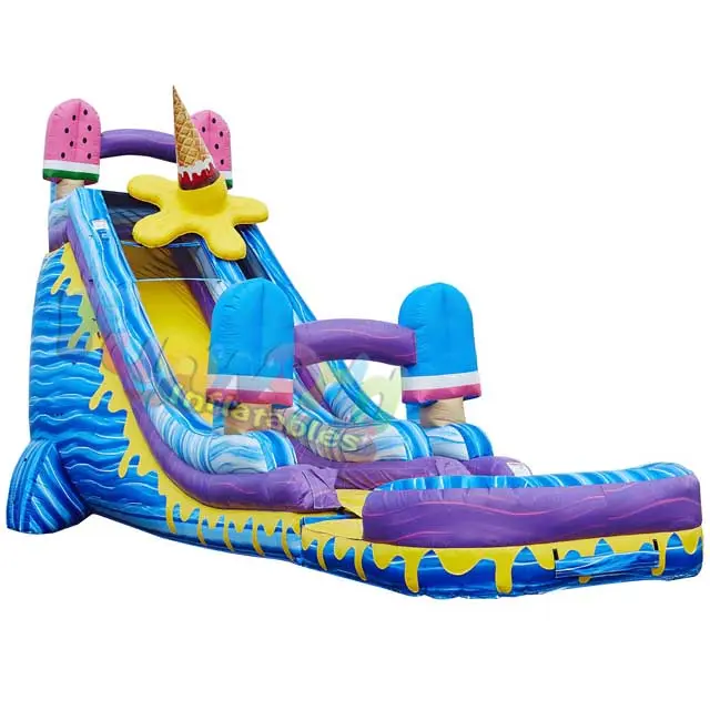 Jeux gonflables ice cream bounce house tobogan inflable jumping castles inflatable water slide
