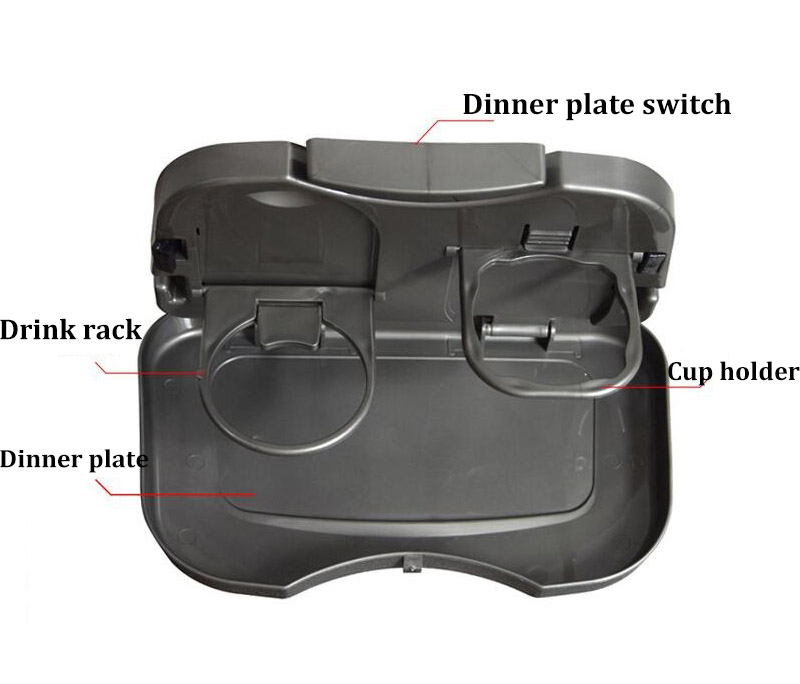 Foldable Car Back Seat Table Car Cup Holder Drink Tray Used For Storing Beverage Bottles And Cups