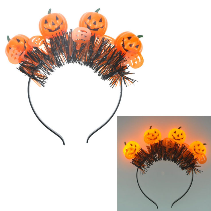New Halloween party pumpkin grimace glowing headband