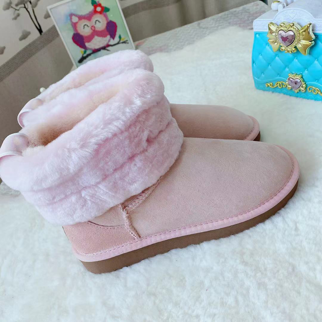 Wholesales sheepskin fur Snow Boots Winter Boot Custom Winter Warm Snow Boots For Woman