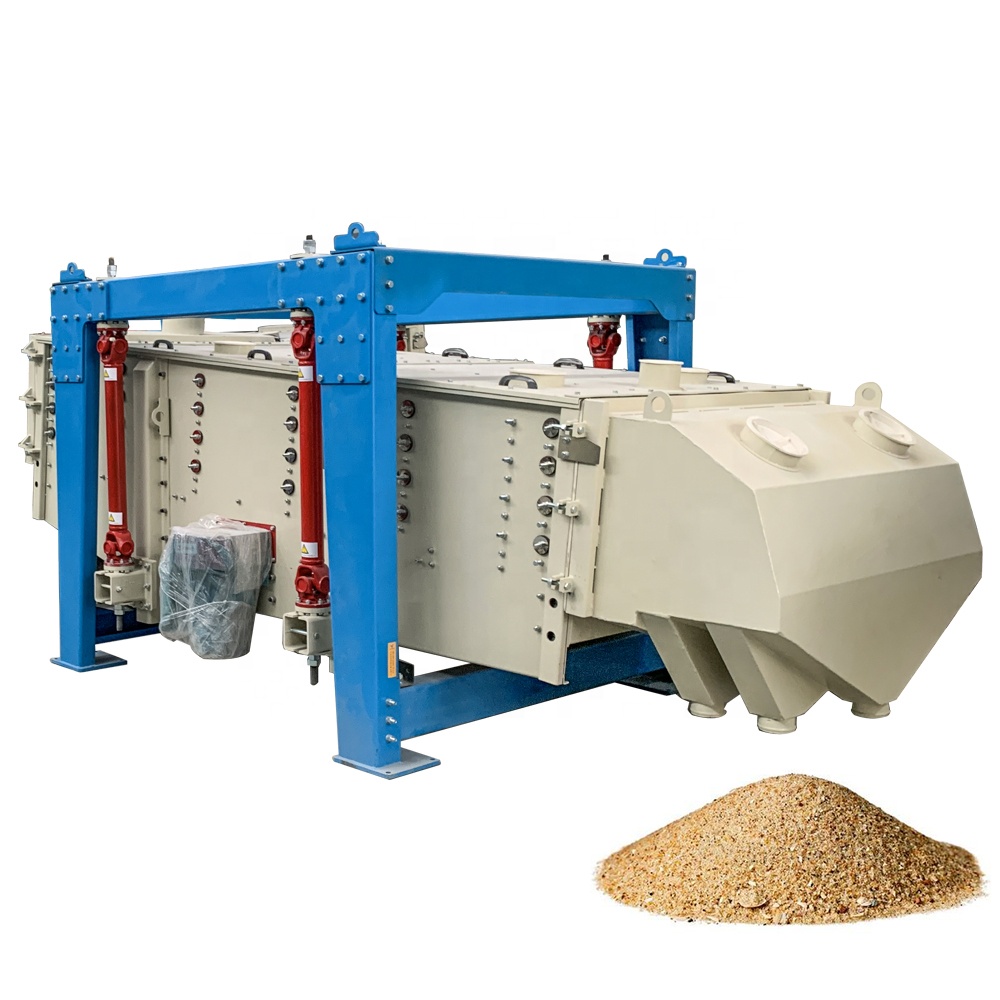 20 tons of large-scale sand screening machine, quartz sand vibrating screen, glass screening machine