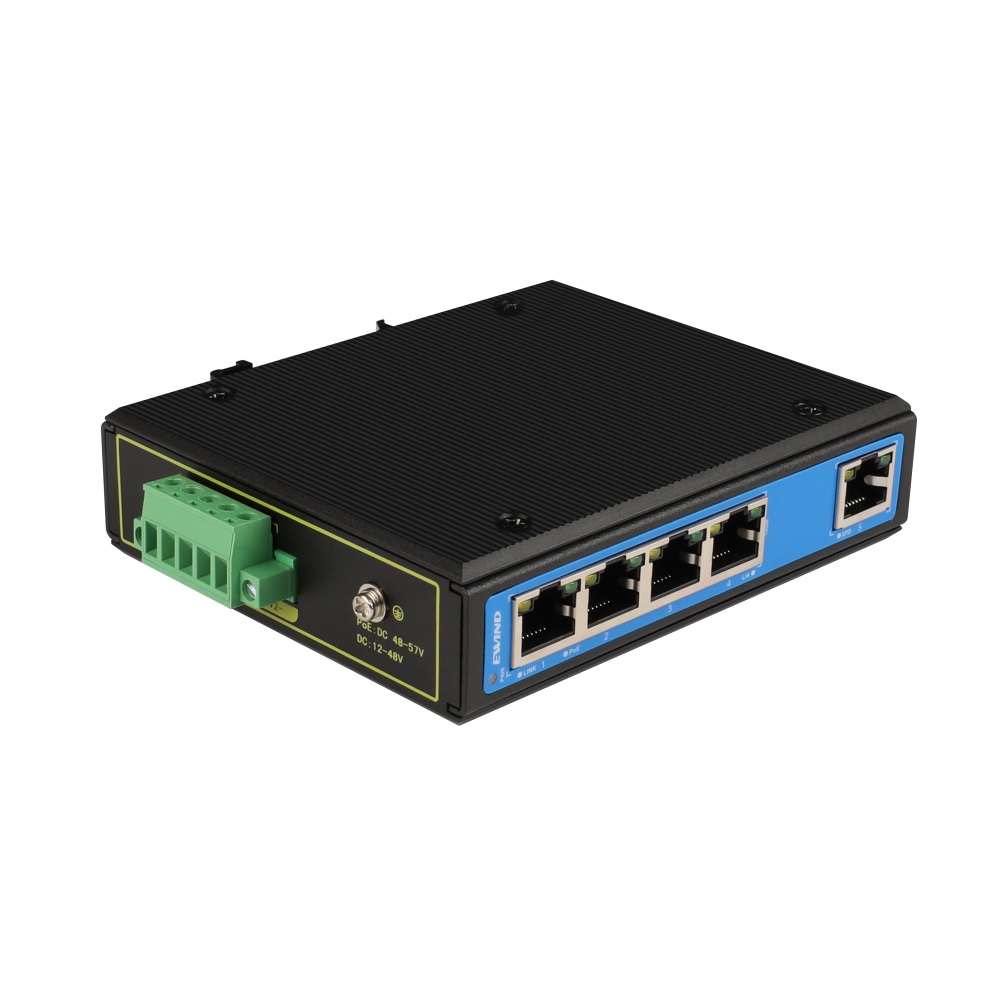 DIN Rail 4 порта 100 м RJ45 коммутатора Ethernet WiFi Промышленный Коммутатор неуправляемый сетевой коммутатор для IP камера 48 В, 12 В, 24 В постоянного тока