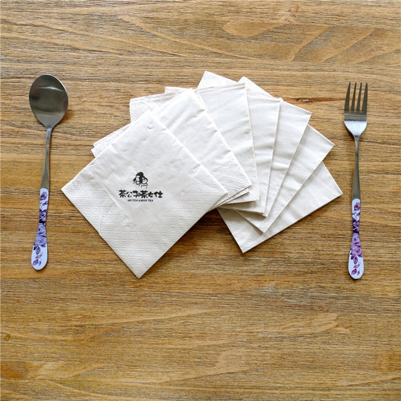 Custom logo printed cocktail napkins paper napkins dinner napkins for restaurant and hotel