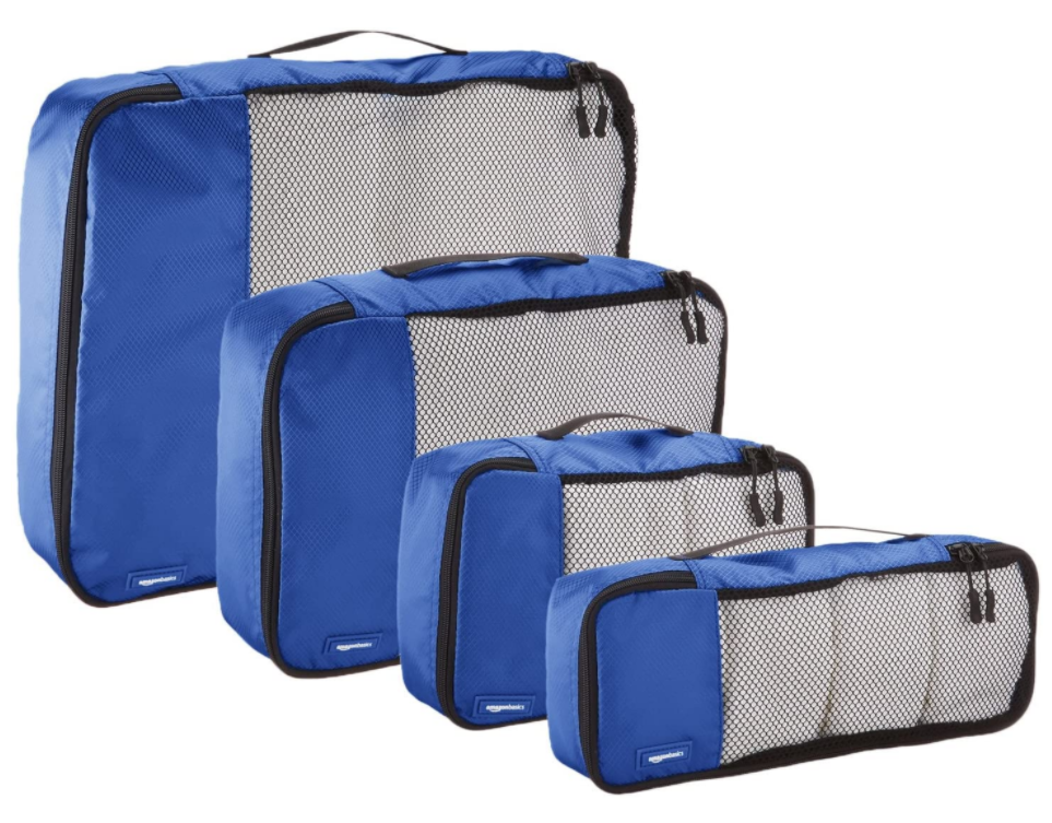 4 Piece Packing Travel Organizer Cubes Set Travel Bag Suitcase Sets Carry On Bag