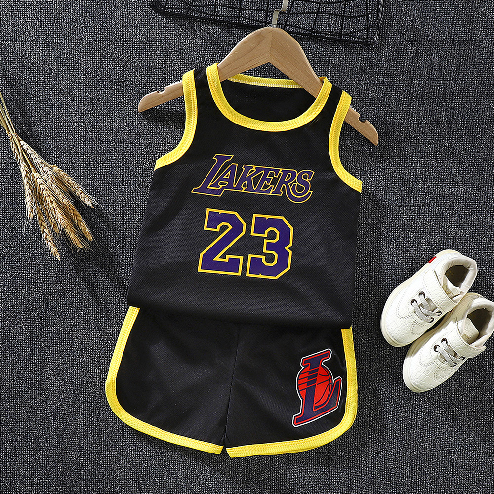 Kids Basketball Jerseys Sports Clothes Breathable Sportswear Child Basketball Jersey Sets 2019 Basketball Uniforms