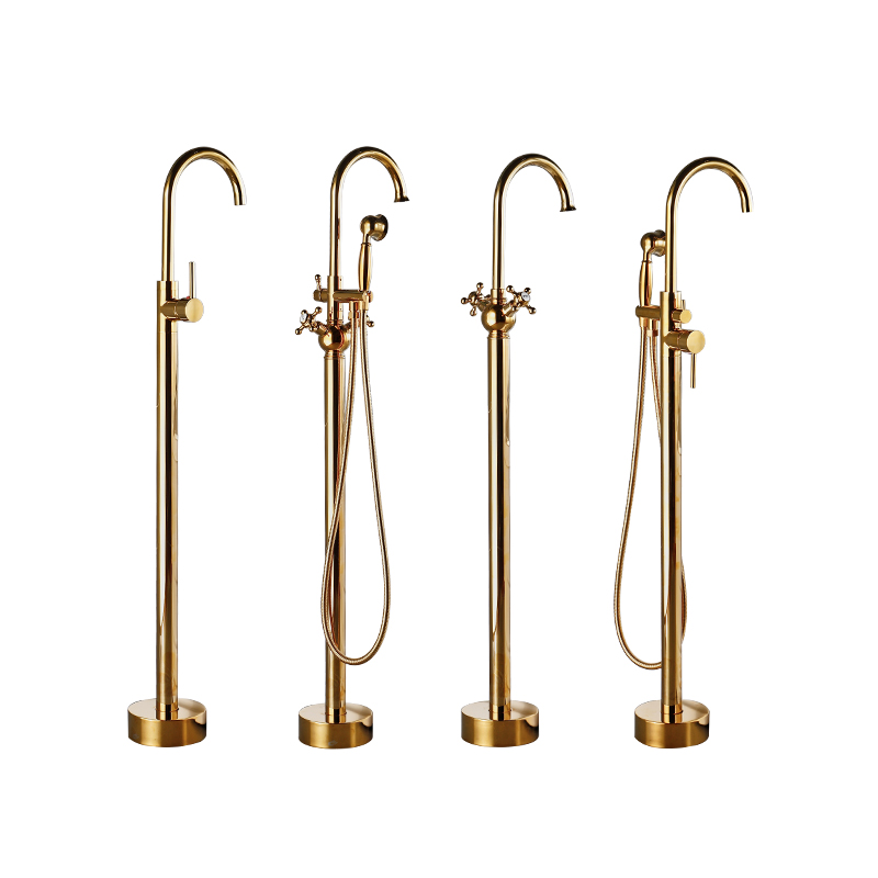 Bathroom Taps Brass Shower Floor Standing Bathtub Spout Mixer Tap Faucet Bath Shower taps and shower for bathroom