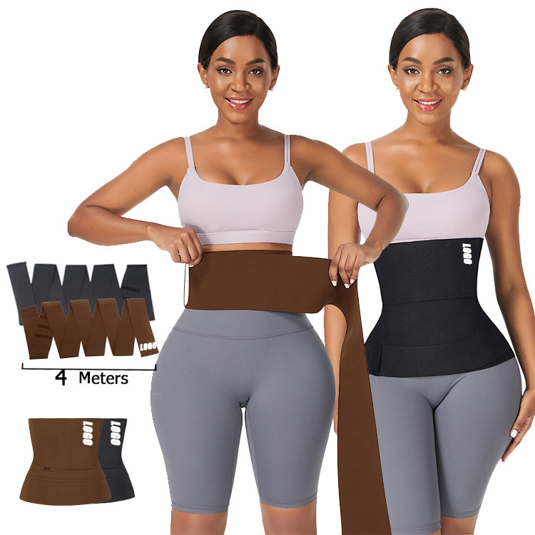 one size wholesale 4 meters tummy wrap around waist belt waist wrap trainer