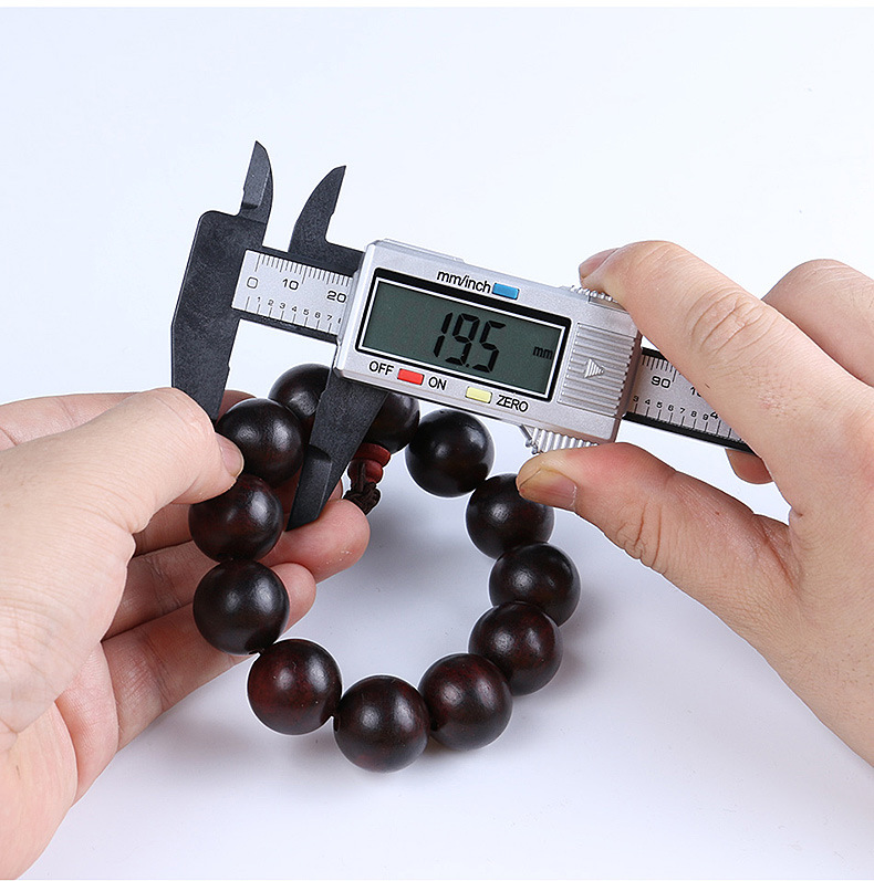 Support customization OEM black electronic digital display caliper 0-150-100mm all plastic digital mini PVC bulk packaging