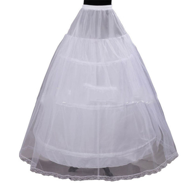 Мяч Gwon Винтаж Petticoat для свадебное платье или костюм Бесплатная размеры длинная юбка 3 Обручи взрослых Petticoat