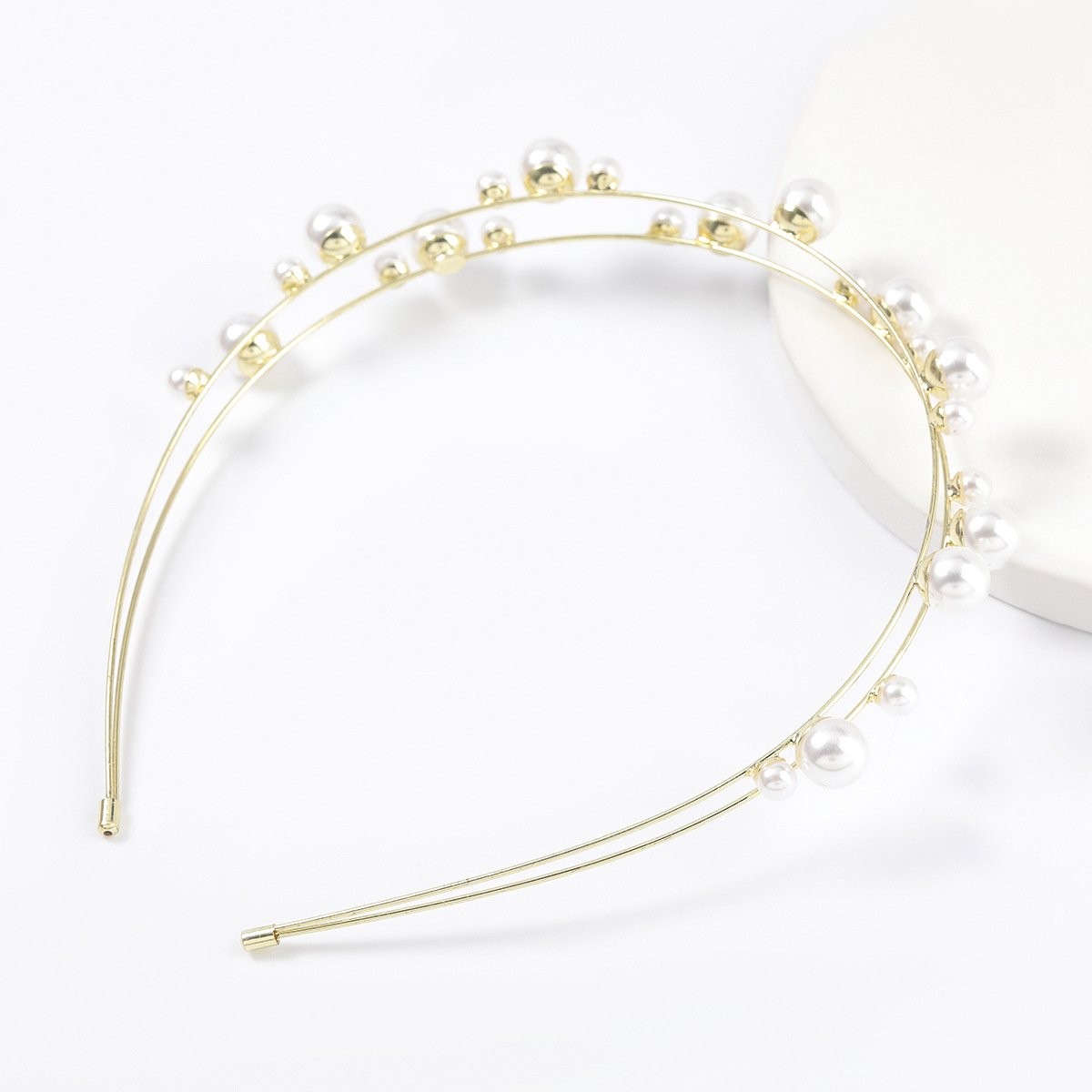 2021 Girl Hair Accessories Bridal Pearl Hairbands New Fashion Jewelry Big Headband Hoop
