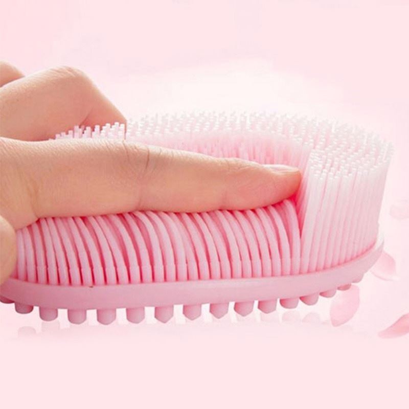 Easy to clean eco friendly exfoliating brush silicone body scrubber