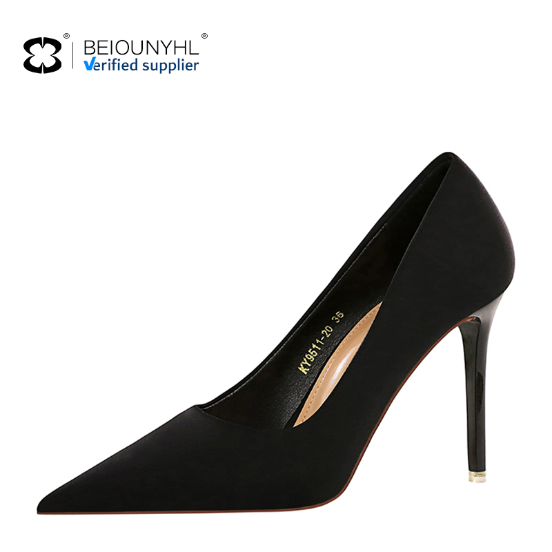 2024 Customized Plus High Heels New Styles Office Pointed Toe Dress Shoes Party Wear Mature Sexy Women Pumps Shoes For Women