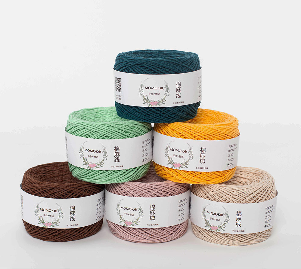 100g 9 strands cotton and linen thread hat knitting thread crochet lace thick thread