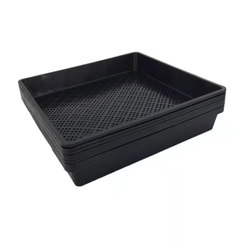 Durable Plastic Tray Nursery Black Plastic Growing Trays for Seedling Germination