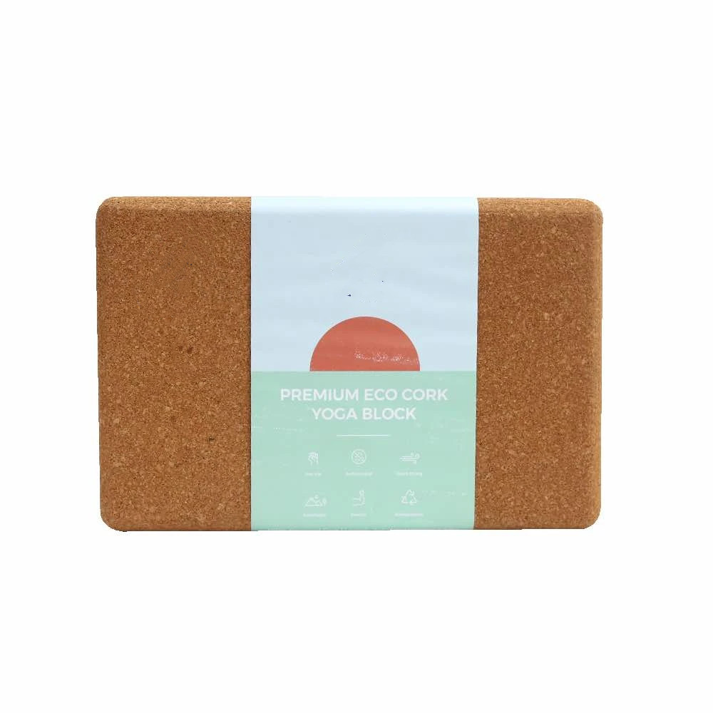 Custom Logo Organic Natural Eco-friendly Pilates Fitness Yoga Cork Block