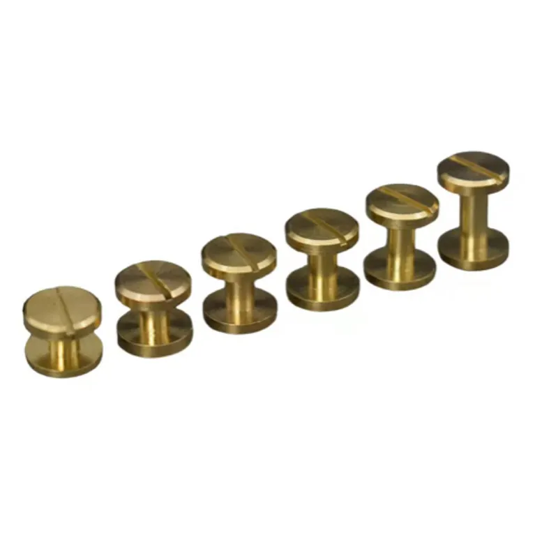 wholesale Male Female solid brass chicago screws  flat Slotted screw